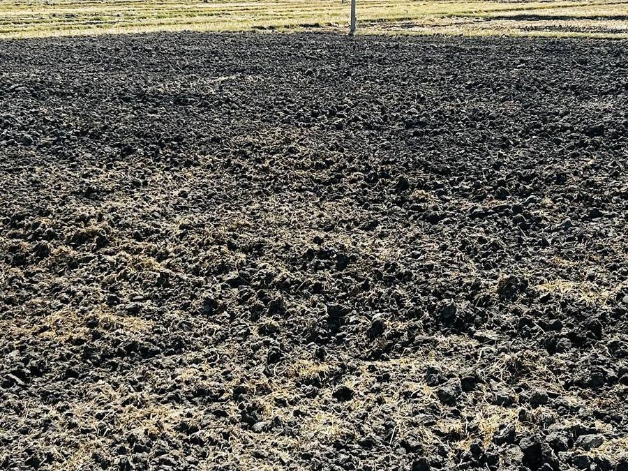 A field ploughed and left to weather before the season opens.