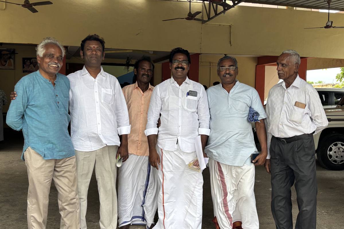 Foundation staff and farmer representatives.